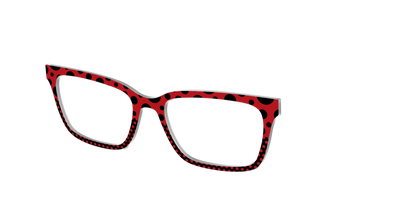 The Red Spotted Split - Angle Top Thumbnail - Pair Eyewear