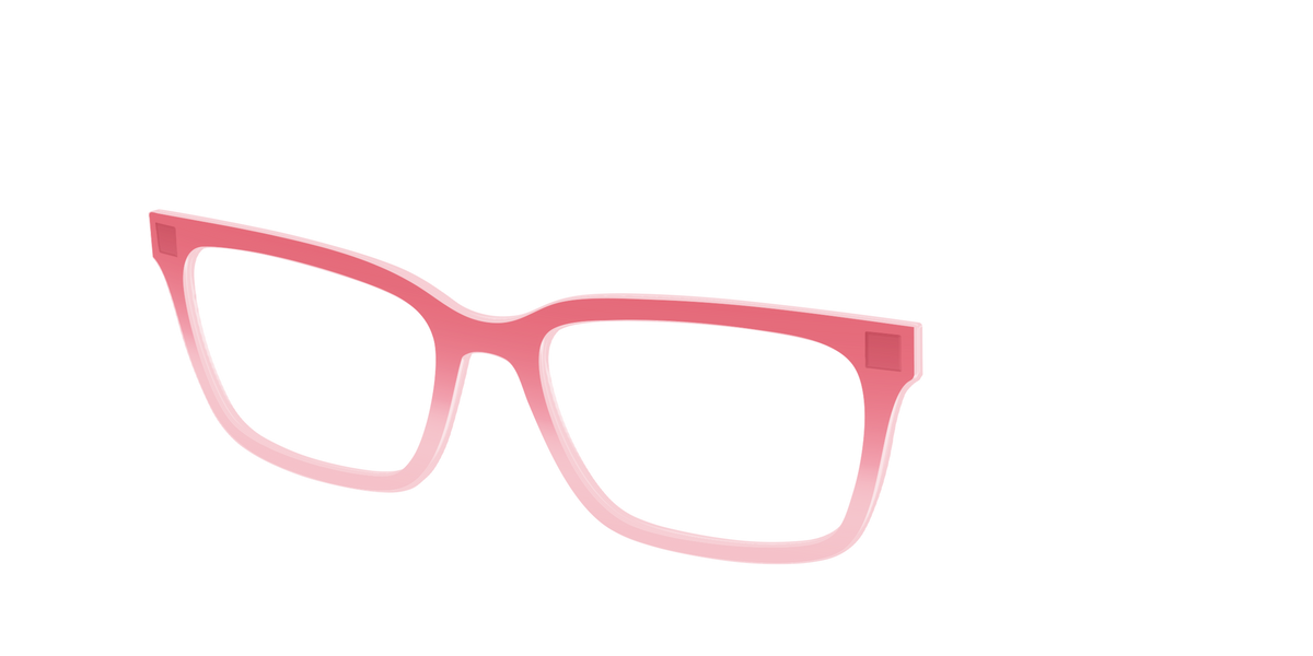 The Red to Coral Gradient Crystal - Angle Top Image - Pair Eyewear