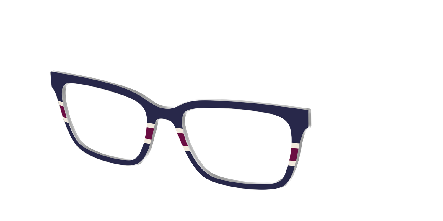 The Rugby Stripes - Angle Top Image - Pair Eyewear