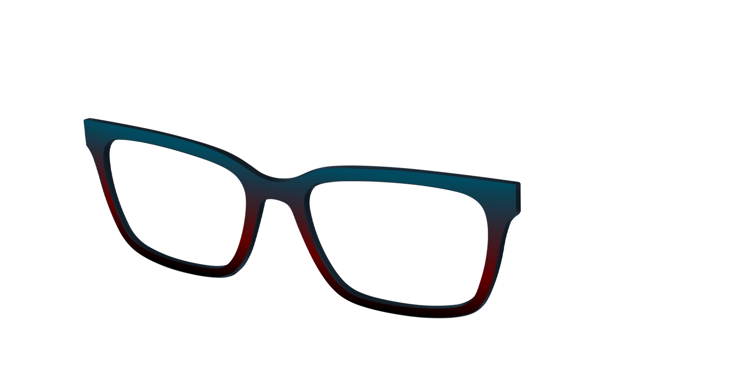 The Teal to Espresso Gradient - Angle Top Image - Pair Eyewear
