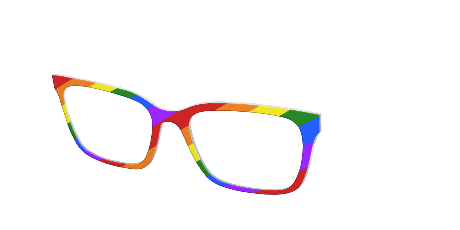 The Traditional Pride Flag - Angle Top Image - Pair Eyewear