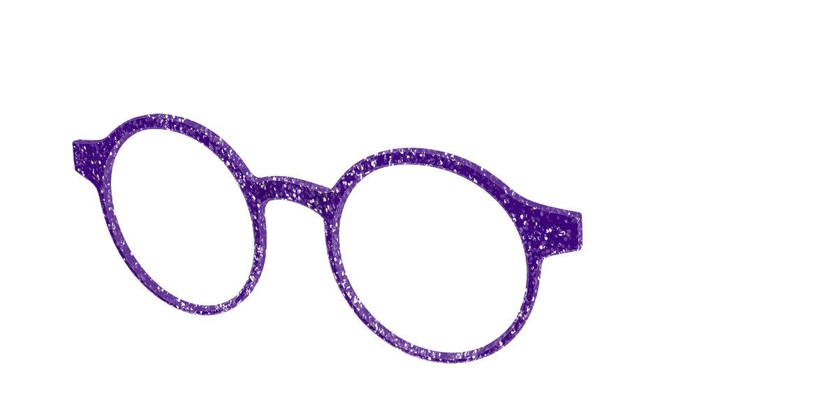 The Electric Purple Sparkle - Angle Top Image - Pair Eyewear