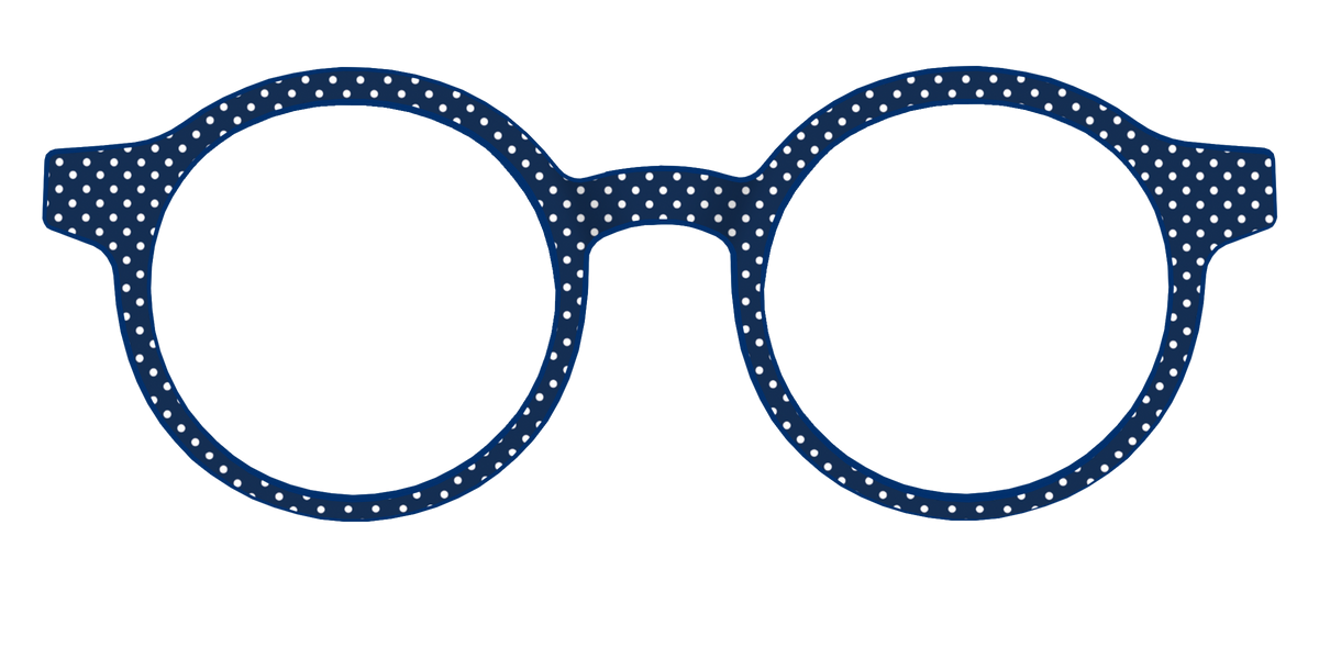 The Navy Pin Dot - Front Top Image - Pair Eyewear