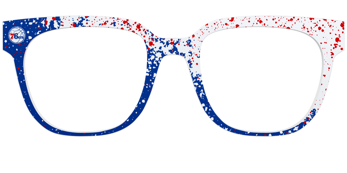 The 76ers Splatter - Front Top Image - Pair Eyewear