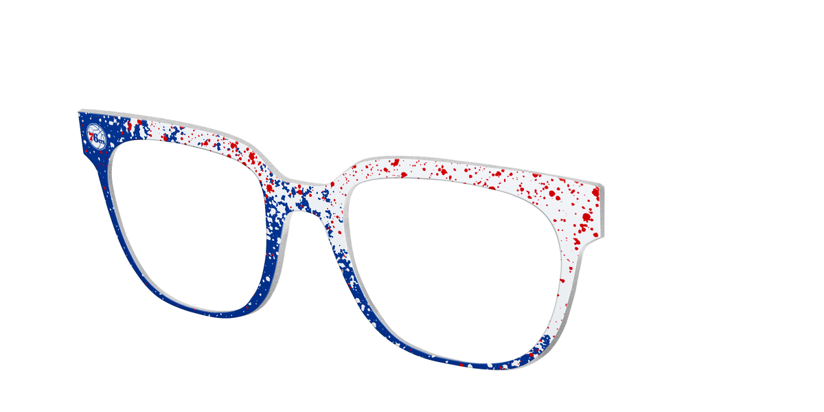 The 76ers Splatter - Angle Top Image - Pair Eyewear