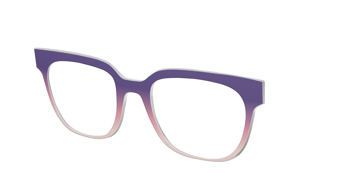 The Acai to Blush Gradient - Angle Top Image - Pair Eyewear