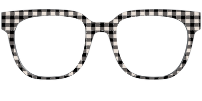 The Black Buffalo Check with Glitter - Front Top Thumbnail - Pair Eyewear