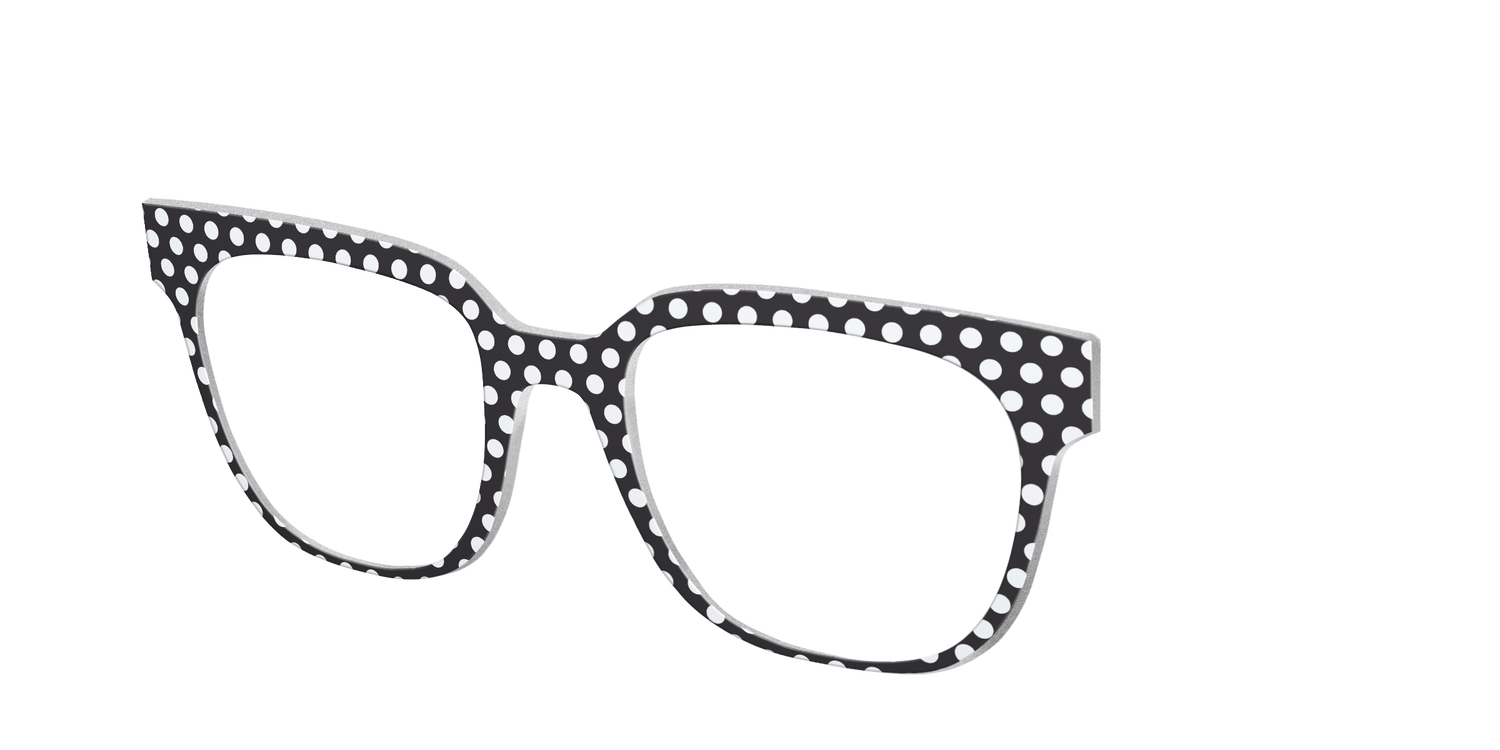 The Black Polka Dots - Angle Top Image - Pair Eyewear