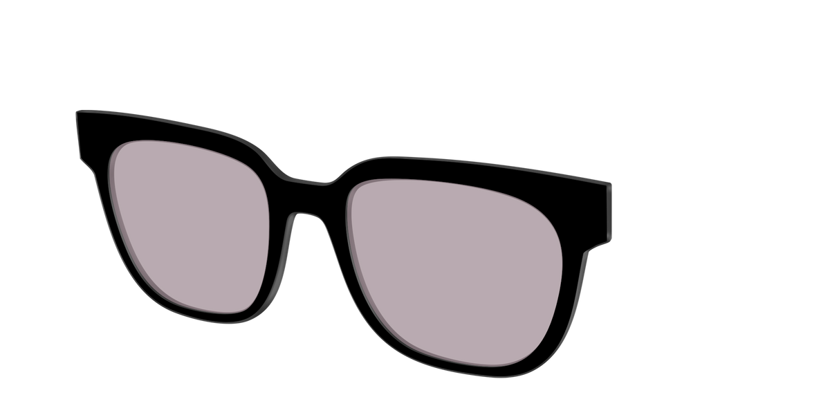 The Black with Gray Gaming lens - Angle Top Image - Pair Eyewear