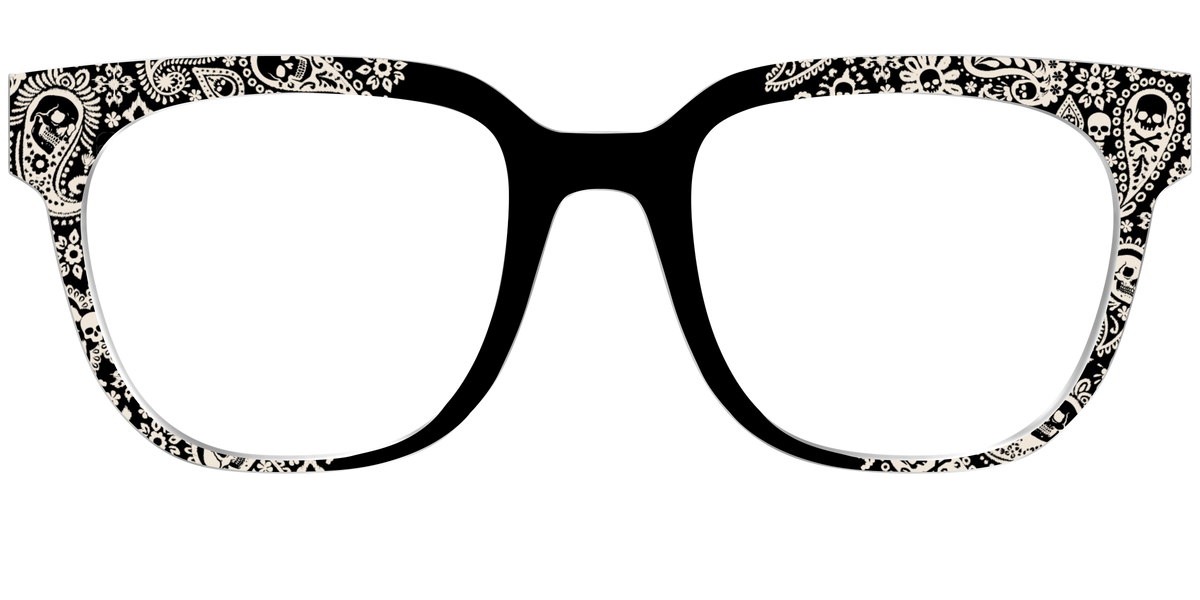 The Bone White Paisley - Front Top Image - Pair Eyewear