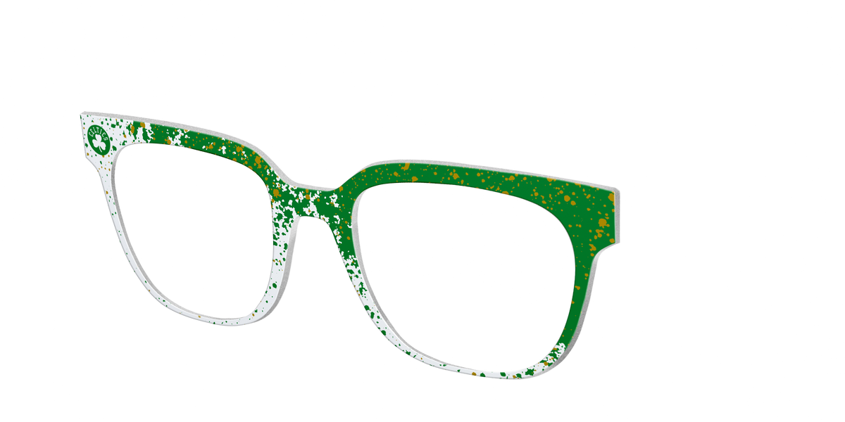Celtics Splatter - Angle Top Image - Pair Eyewear