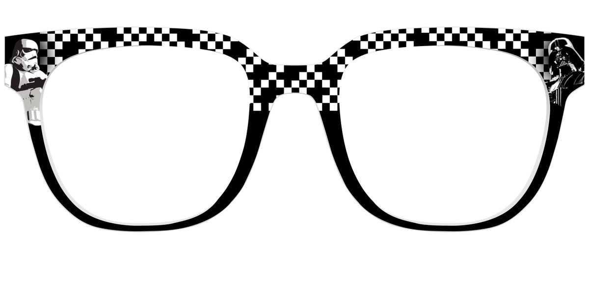 Dark Side Checker Split - Front Top Image - Pair Eyewear