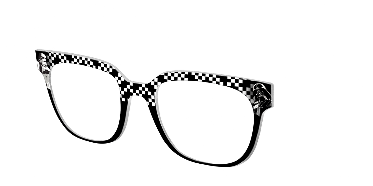 Dark Side Checker Split - Angle Top Image - Pair Eyewear