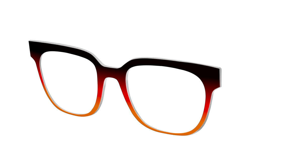 The Espresso to Pumpkin Gradient - Angle Top Image - Pair Eyewear
