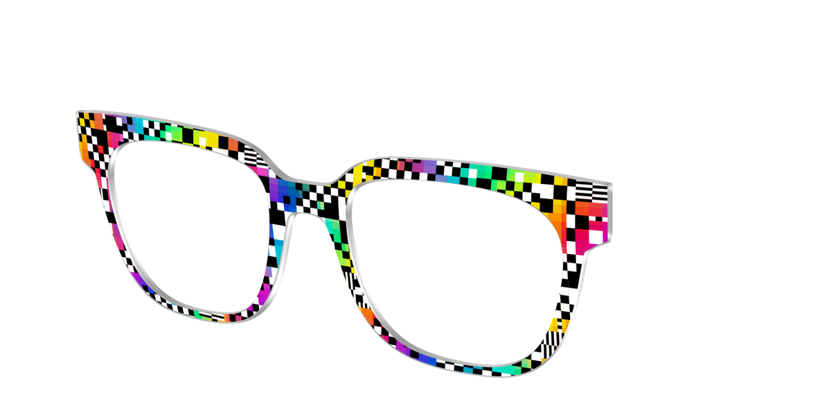 The Prismatic Check - Angle Top Image - Pair Eyewear