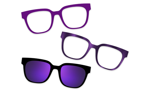 Purple Confetti Tortoise Gold Metal - Set - Pair Eyewear