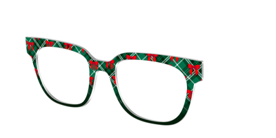 The Ribbon-Clad Plaid - Angle Top Thumbnail - Pair Eyewear