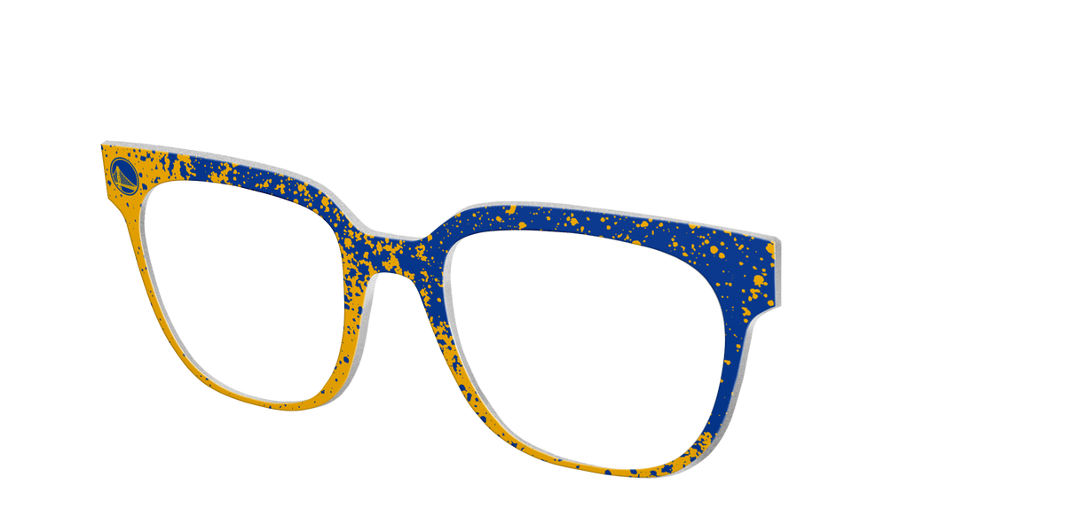 Warriors Splatter - Angle Top Image - Pair Eyewear