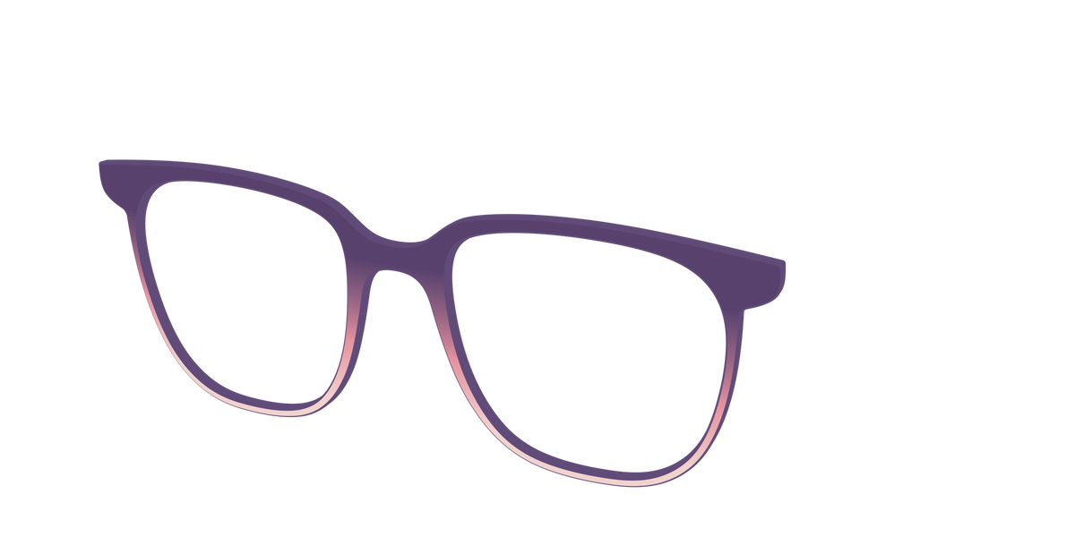 The Acai to Blush Gradient - Angle Top Image - Pair Eyewear