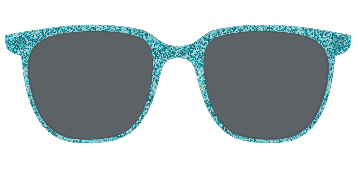 The Polarized Aquamarine Sparkle Sun Top - Front Top Image - Pair Eyewear