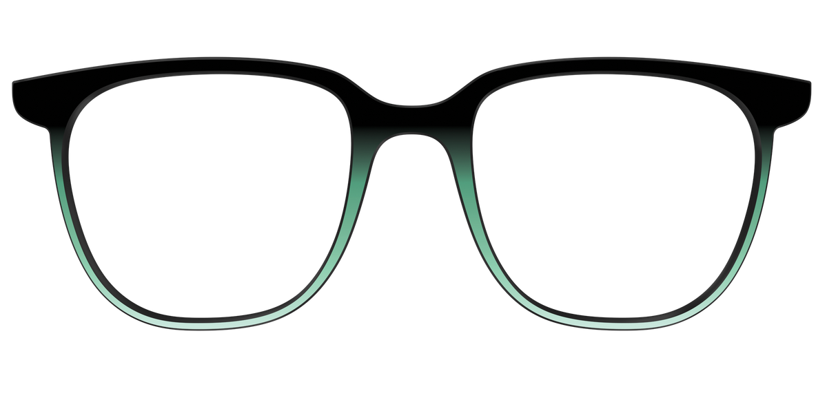 The Black to Spearmint Gradient - Front Top Image - Pair Eyewear