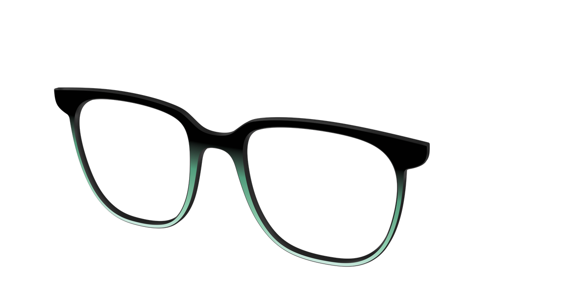 The Black to Spearmint Gradient - Angle Top Image - Pair Eyewear