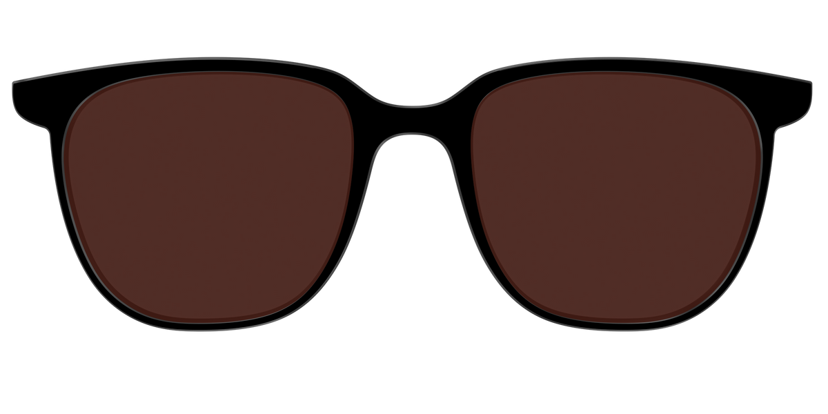 The Black with Brown Golf lens - Front Top Image - Pair Eyewear