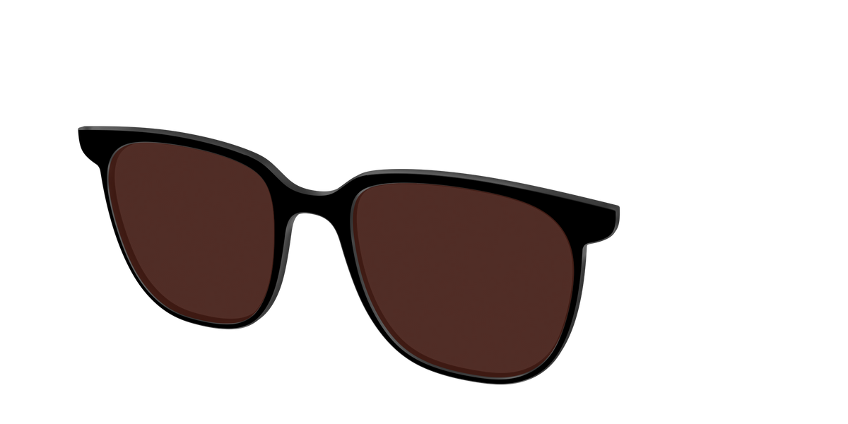 The Black with Brown Golf lens - Angle Top Image - Pair Eyewear