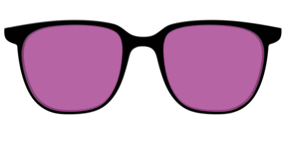 The Black with Violet Golf lens - Front Top Image - Pair Eyewear