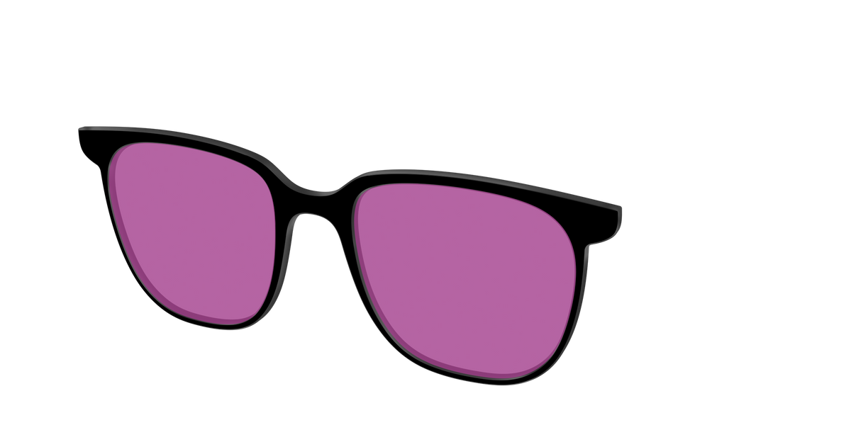 The Black with Violet Golf lens - Angle Top Image - Pair Eyewear