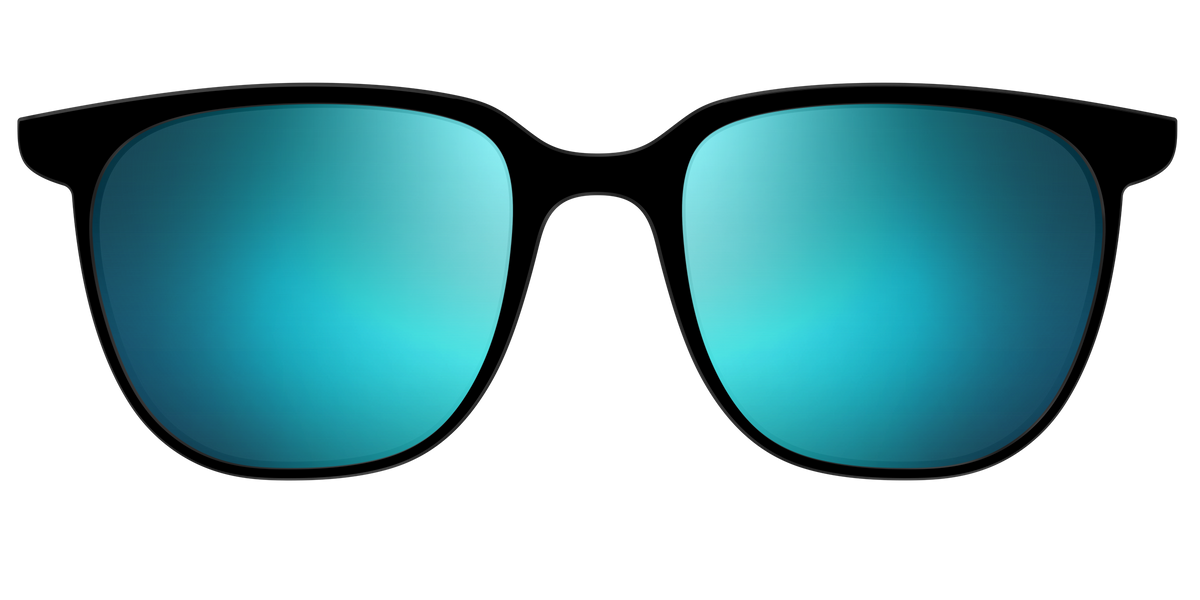 The Polarized Blue Reflective Sun Top - Front Top Image - Pair Eyewear