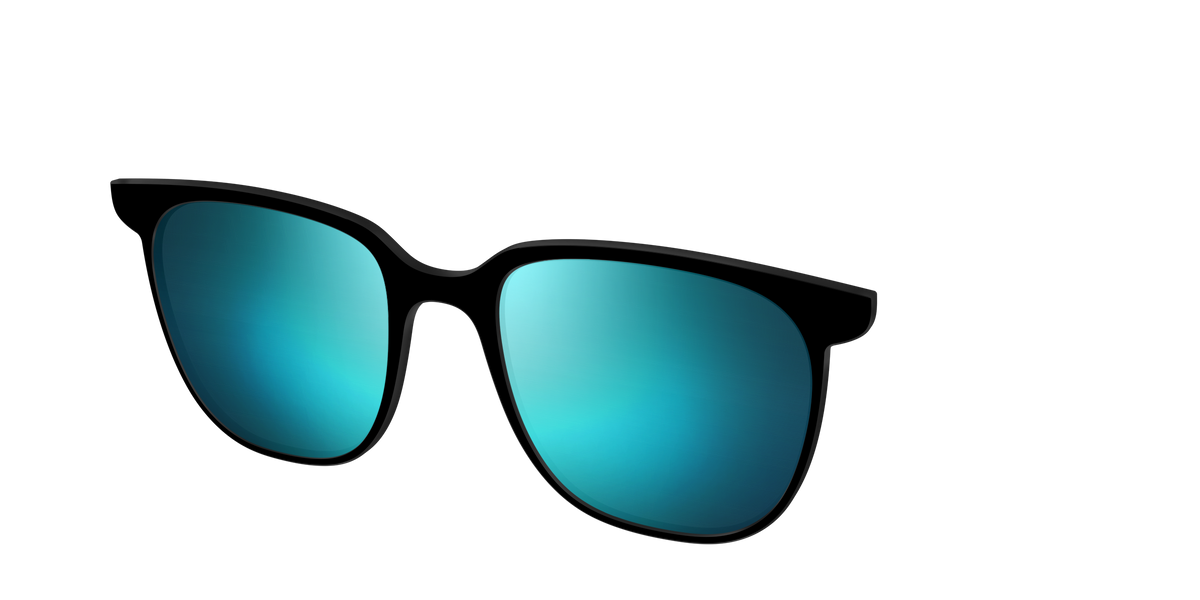 The Polarized Blue Reflective Sun Top - Angle Top Image - Pair Eyewear