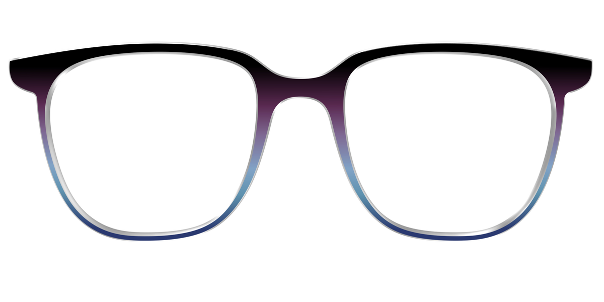 The Dark Magenta to Cerulean Gradient - Front Top Image - Pair Eyewear