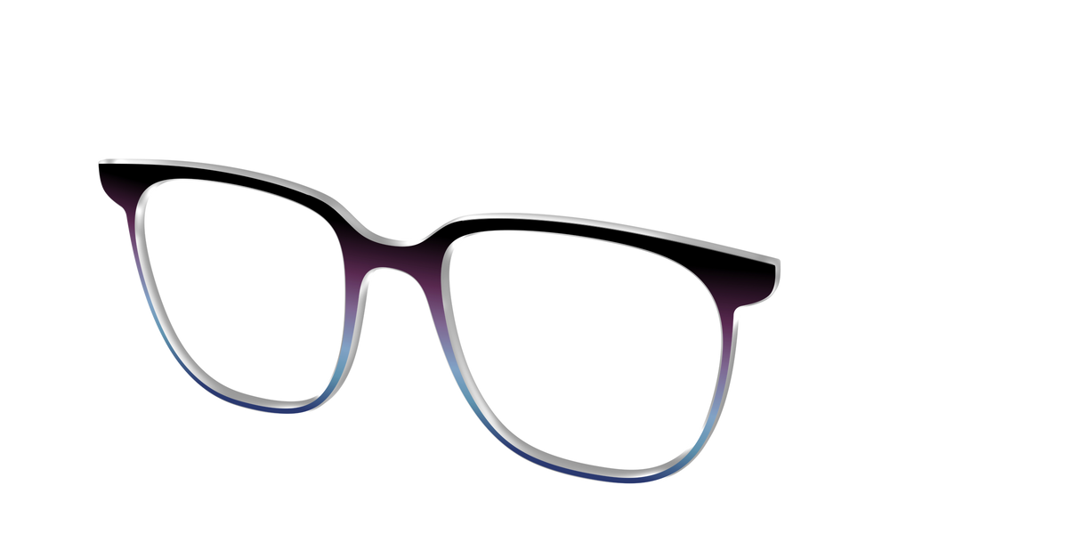 The Dark Magenta to Cerulean Gradient - Angle Top Image - Pair Eyewear