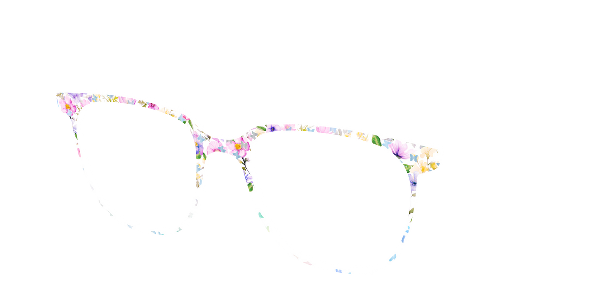 The Delicate Flower Crown with Butterfly Glitter - Angle Top Image - Pair Eyewear