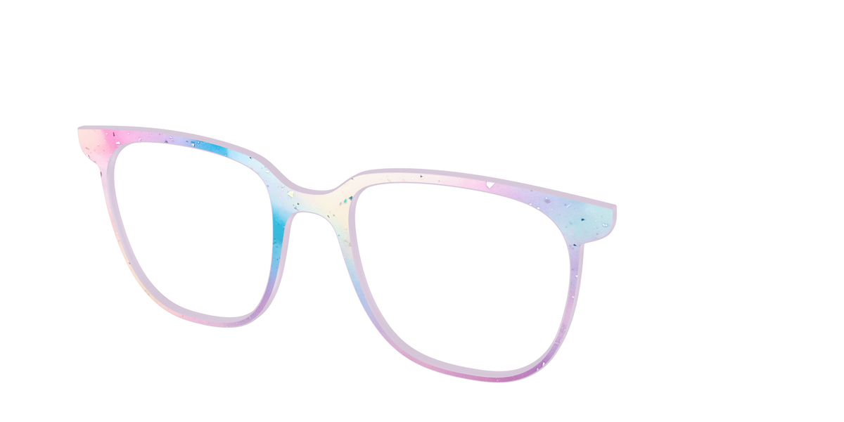 The Dreamy Pastel with Holographic Glitter - Angle Top Image - Pair Eyewear