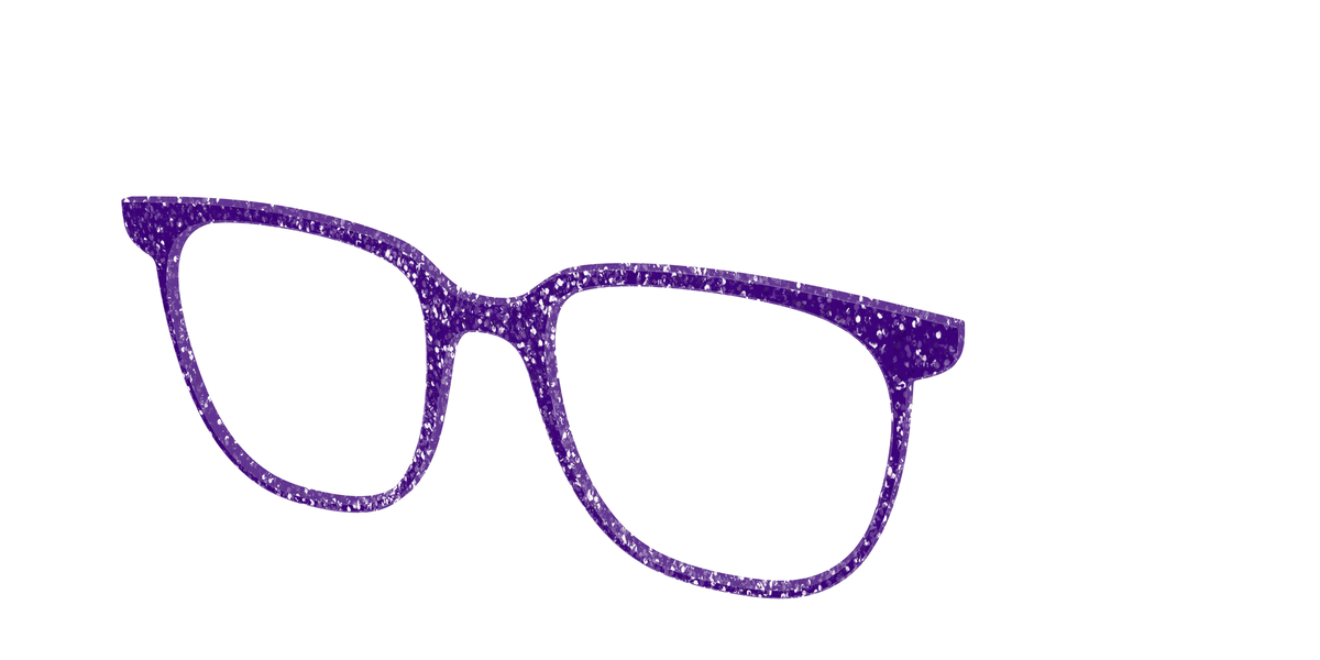 The Electric Purple Sparkle - Angle Top Image - Pair Eyewear
