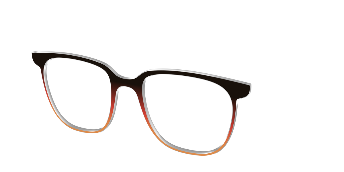 The Espresso to Pumpkin Gradient - Angle Top Image - Pair Eyewear