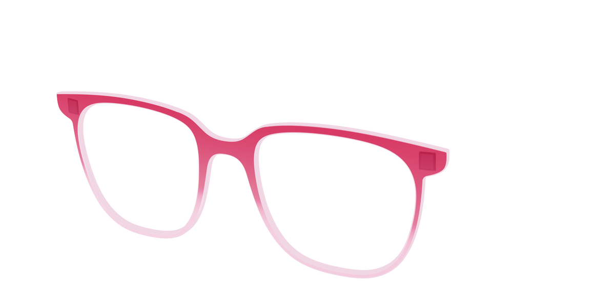 The Flamingo to Blush Gradient Crystal - Angle Top Image - Pair Eyewear