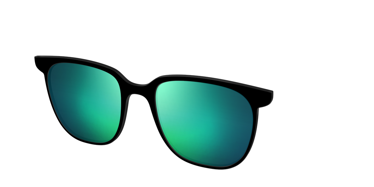 The Polarized Green Reflective Sun Top - Angle Top Image - Pair Eyewear