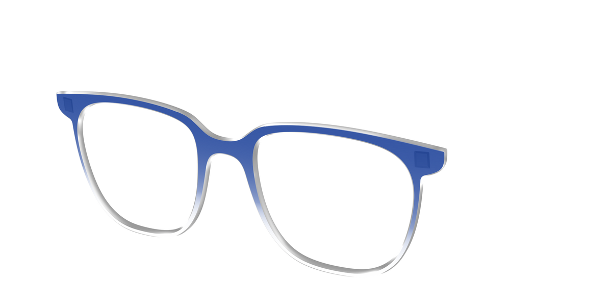 The Indigo Gradient Crystal - Angle Top Image - Pair Eyewear