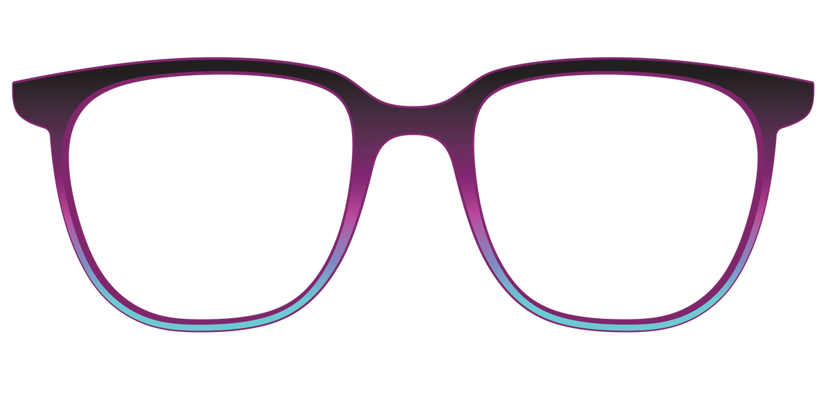 The Licorice to Seafoam Gradient - Front Top Image - Pair Eyewear