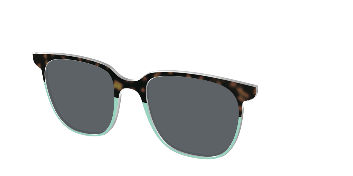 The Polarized Matcha Split Sun Top - Angle Top Image - Pair Eyewear
