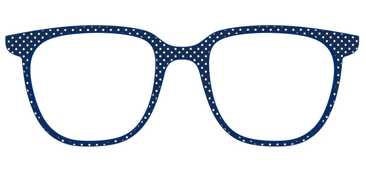 The Navy Pin Dot - Front Top Image - Pair Eyewear