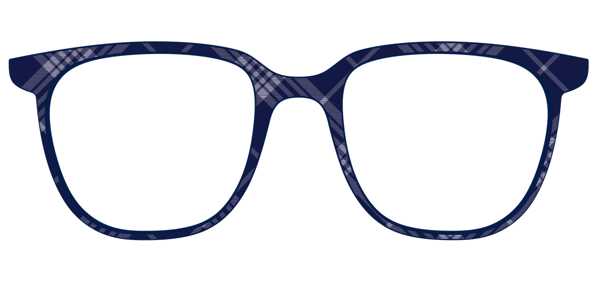 The Navy Twill Plaid - Front Top Image - Pair Eyewear