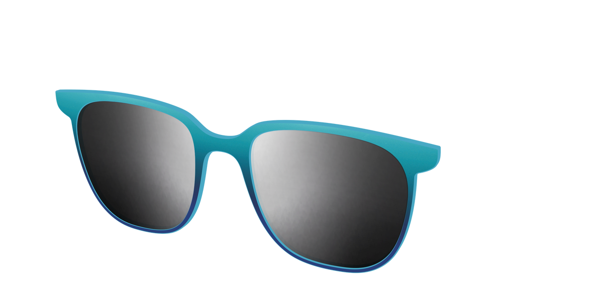 The Polarized Ocean Blue Sun Top - Angle Top Image - Pair Eyewear