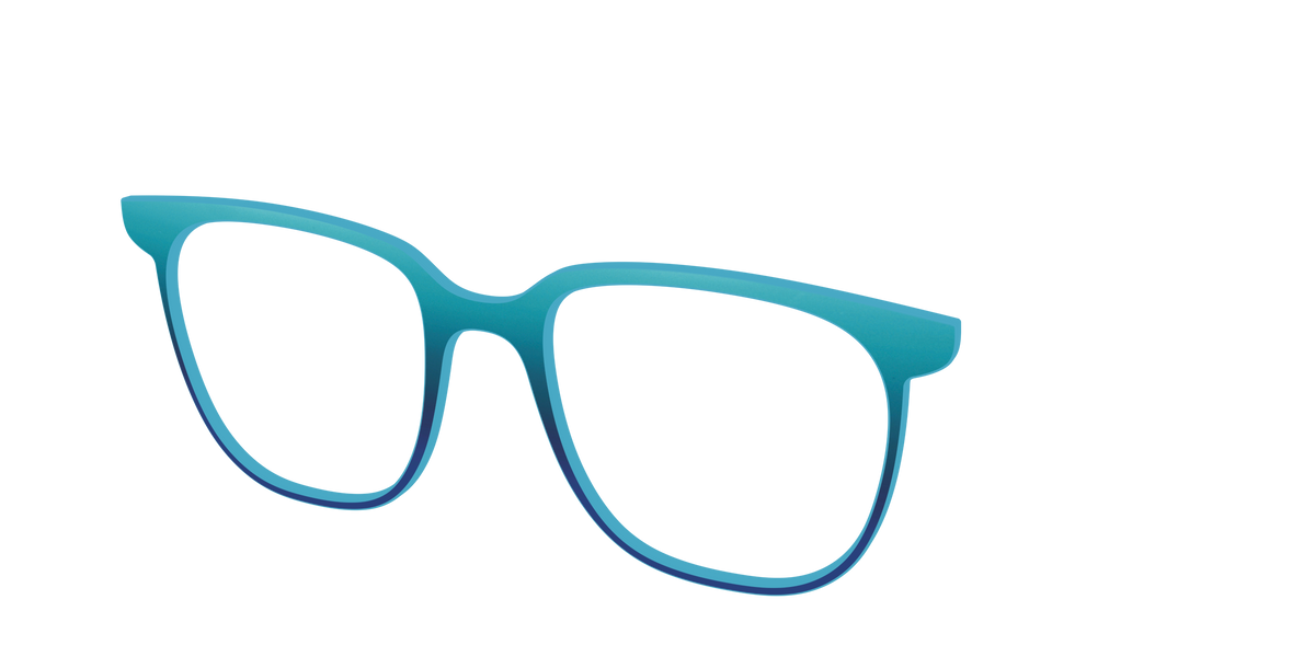 The Ocean Blue - Angle Top Image - Pair Eyewear
