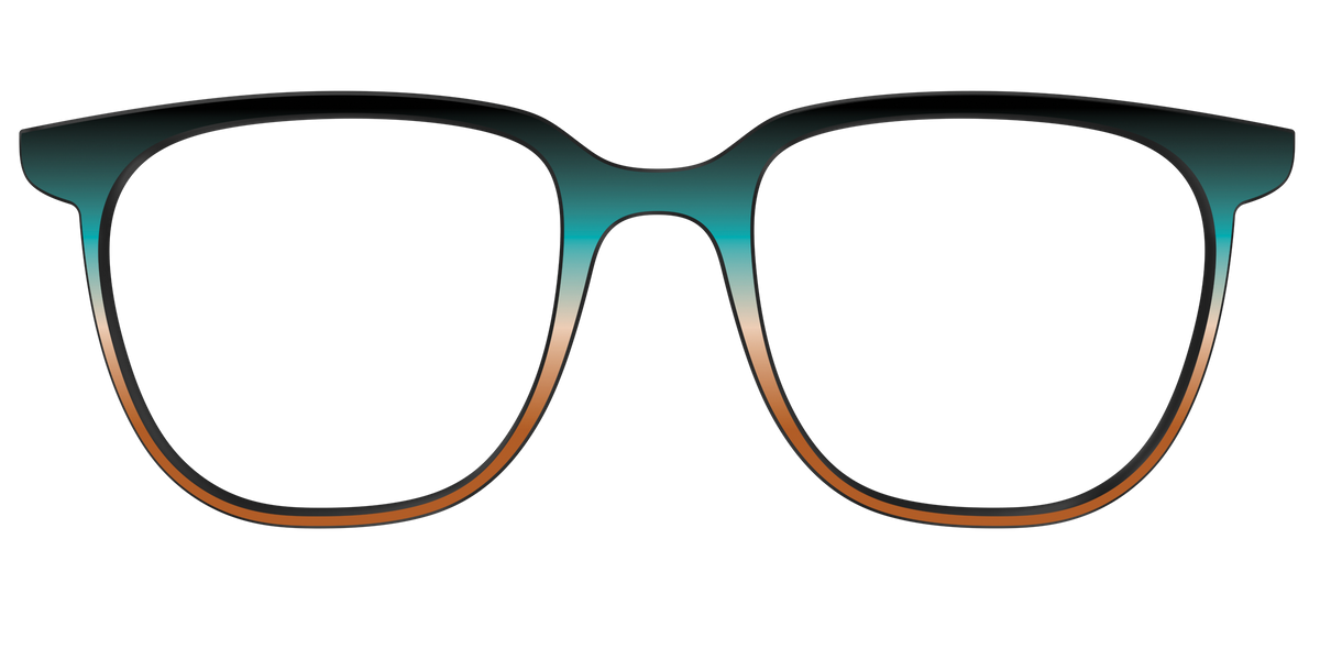The Onyx to Rust Gradient - Front Top Image - Pair Eyewear