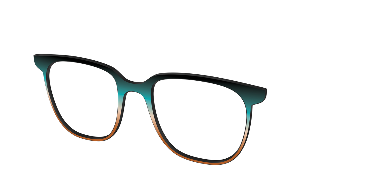 The Onyx to Rust Gradient - Angle Top Image - Pair Eyewear