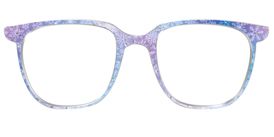 The Pastel Snowflake with Iridescent Glitter - Front Top Thumbnail - Pair Eyewear